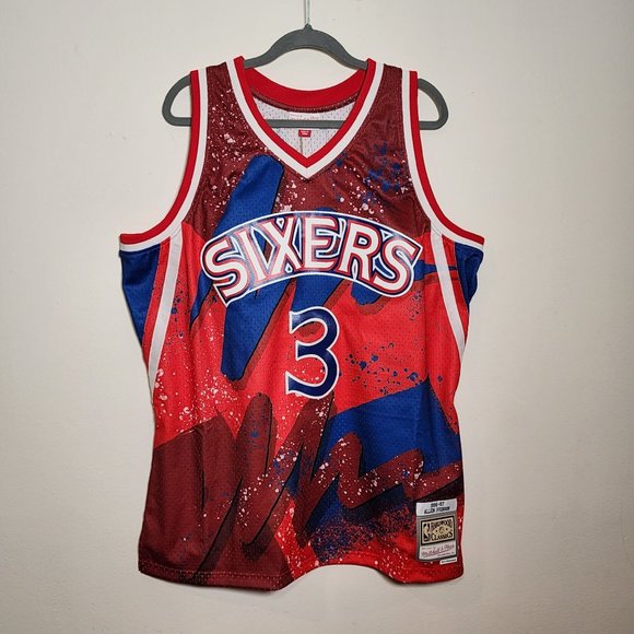 Allen Iverson Mitchell & Ness Hyper Hoops Swingman Jersey 1996 Men's sz 2XL New - Picture 1 of 6